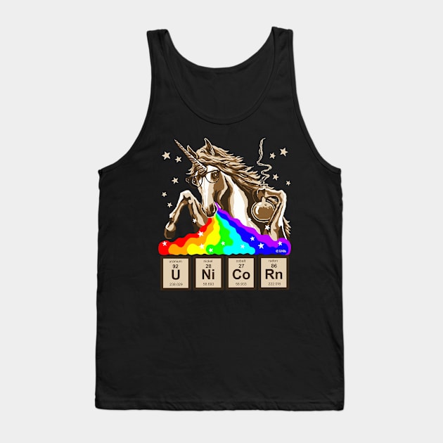 Chemistry unicorn pukes rainbow Tank Top by NewSignCreation